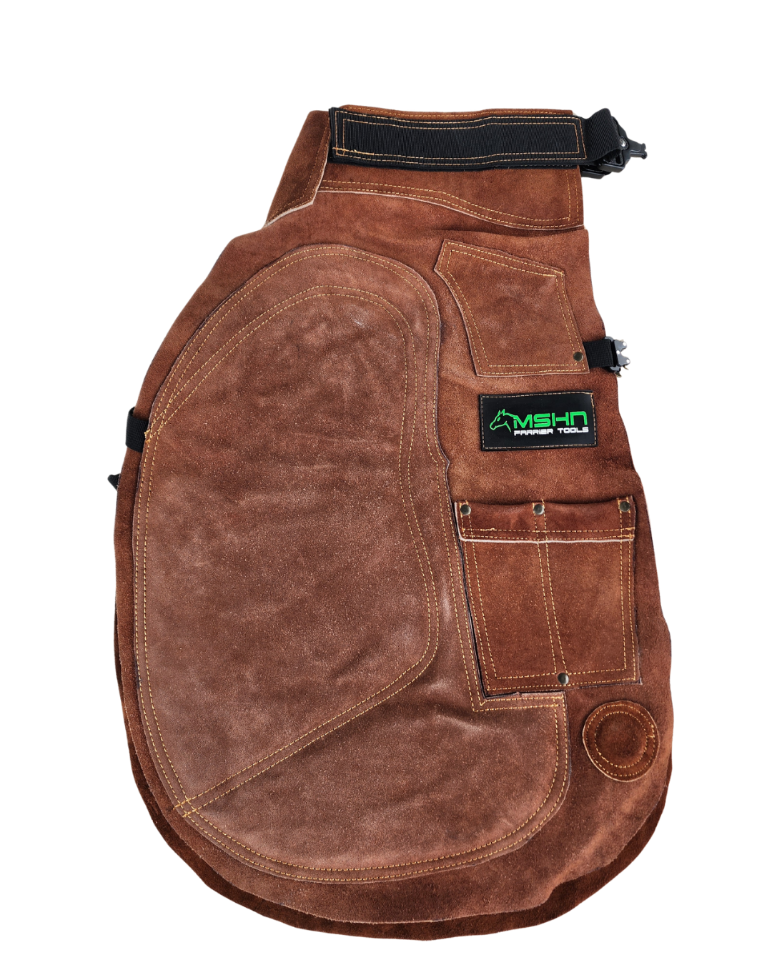 Coleto premium 100% cuero café avellana - Imagen 2